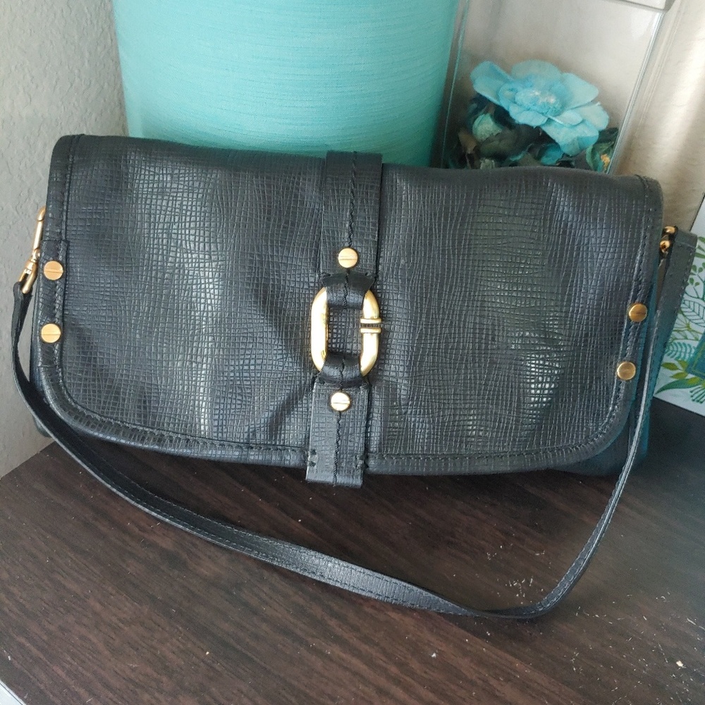 Calvin Klein Black leather clutch/Shoulder bag